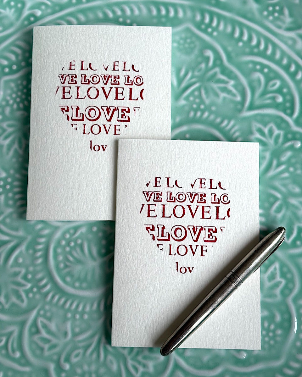 LOVE HEART VALENTINES CARD
