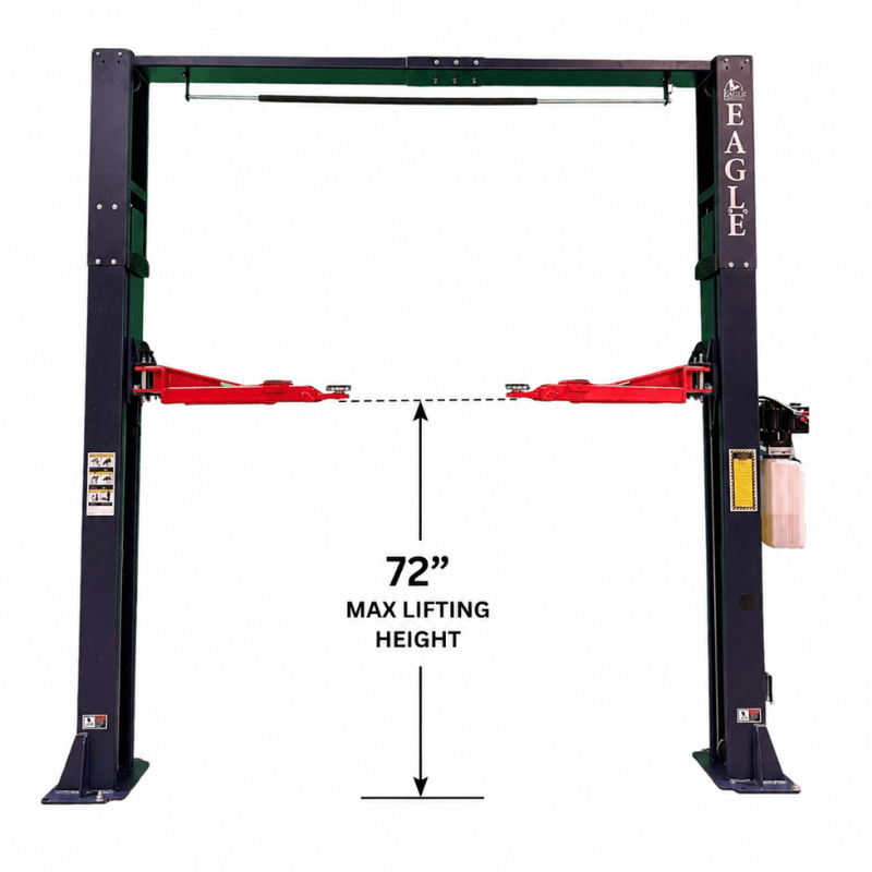Thumbnail: Eagle EAG-9C 9,000 Lbs 2-Post Lift – Clear Floor Versatile Arms