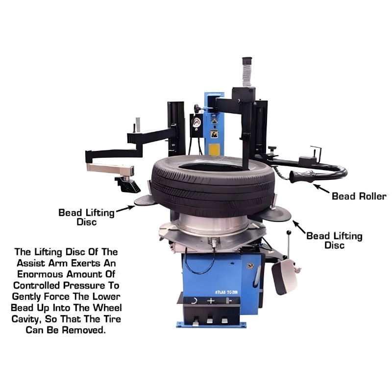 Thumbnail: Atlas TC289DAA Extra Large Rim-Clamp Tire Changer w/ Dual Assist Arms