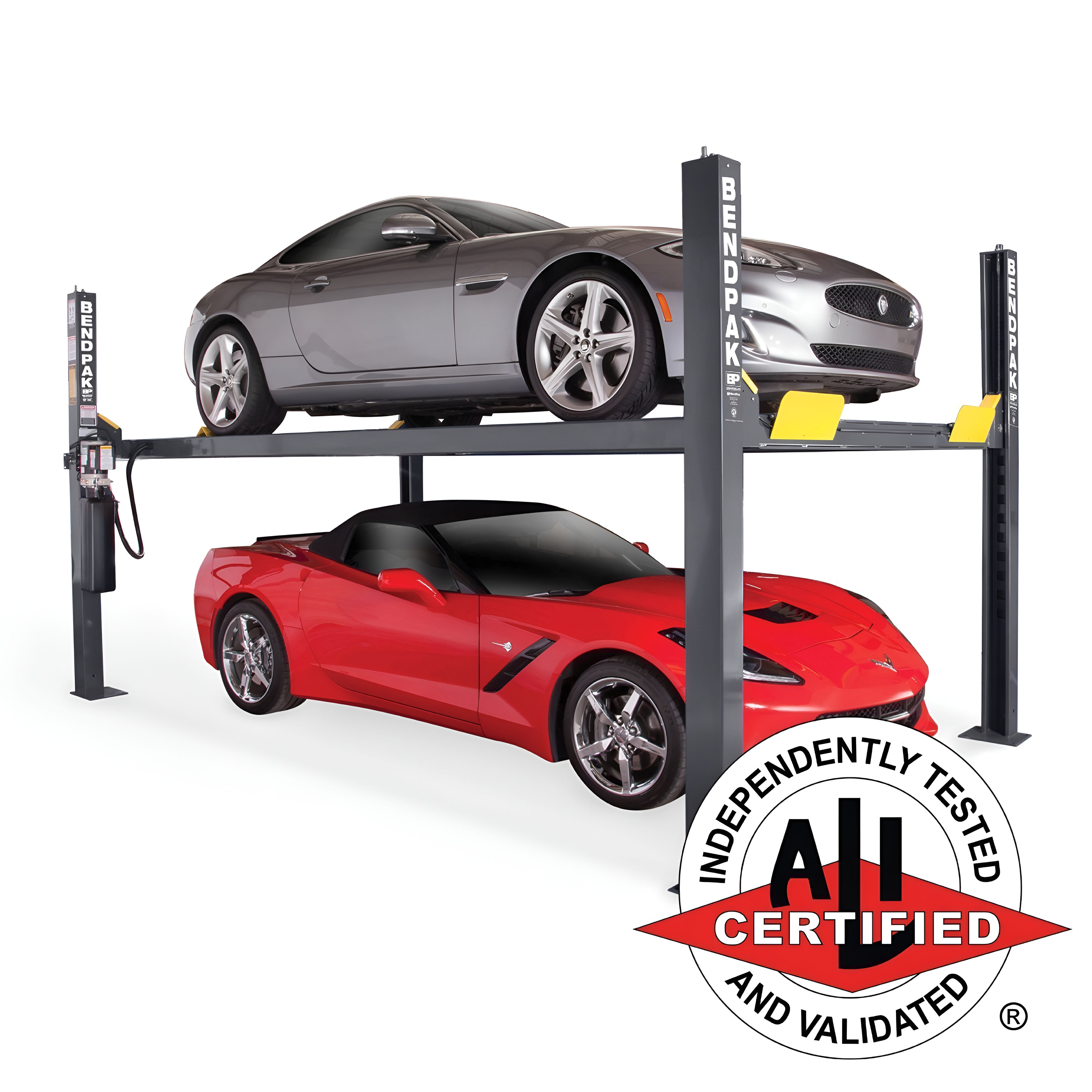 BendPak HD-9STX Four-Post Lift – 9,000 lb, Narrow Width, Extra-Tall