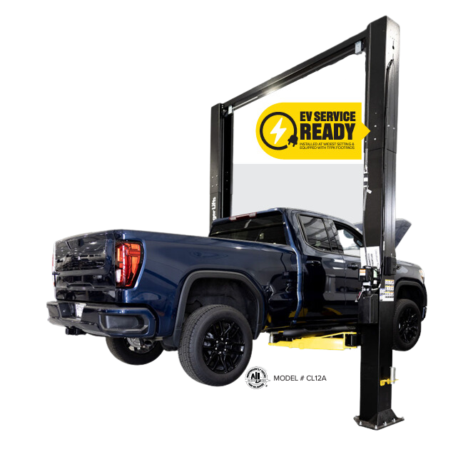 Thumbnail: Challenger Lifts 12K Heavy Duty 2-Post Adjustable Car Lift w/ 2ft Extension CL12