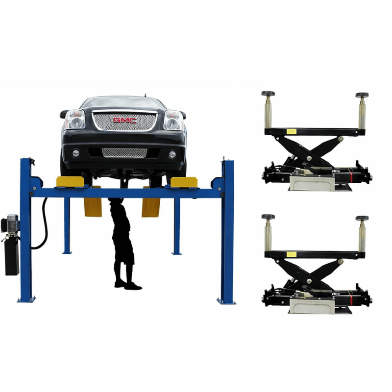 Atlas 414A 4 Post Alignment Lift + (2) RJ8 Rolling Jacks Combo