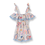 Thumbnail: Rainbow Polka Dot Tie Shoulder Ruffle Jumpsuit
