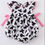 Thumbnail: HoneyDew - Cow Print Baby Girl Romper