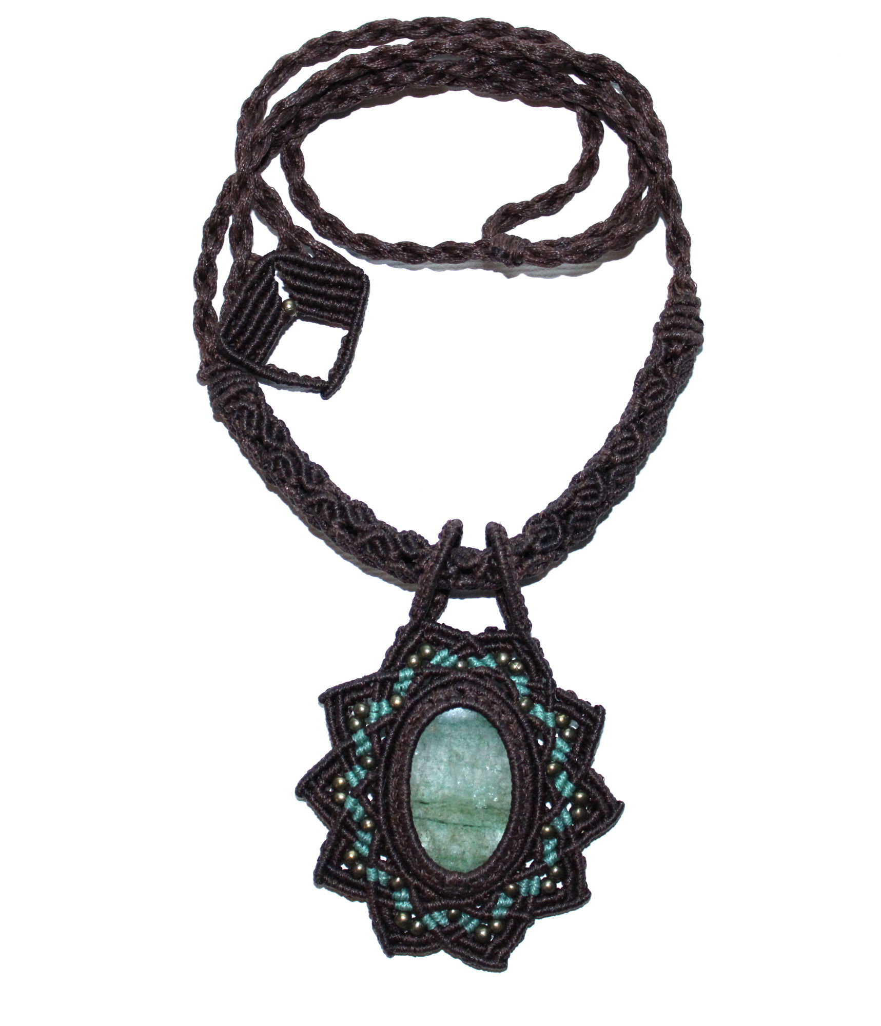 Schöne Halskette mit Aventurin Edelstein Handgemacht