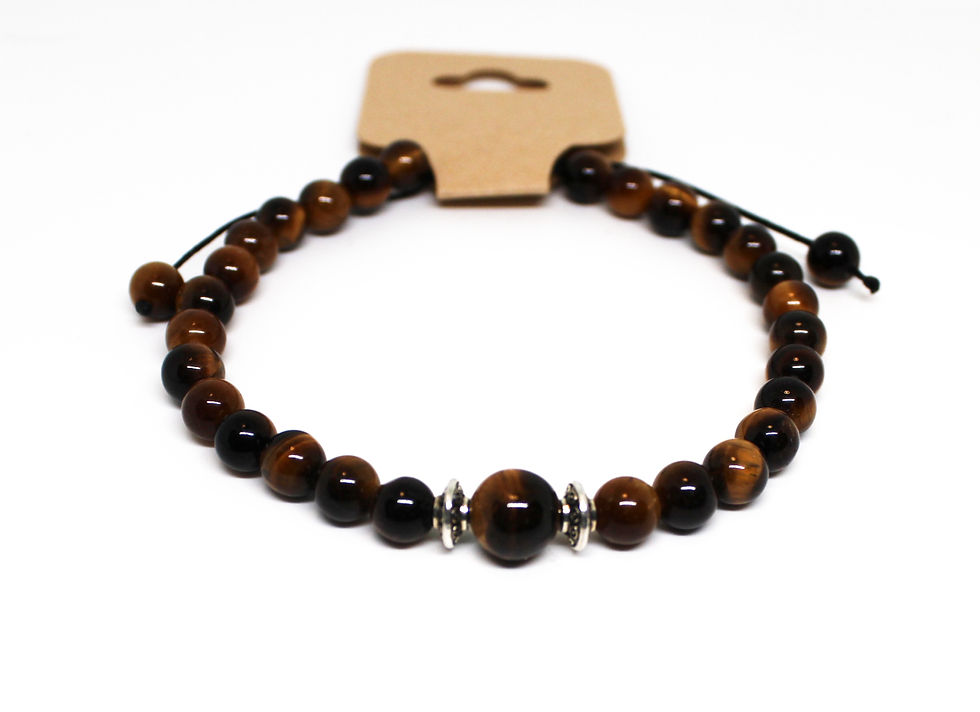 Elegantes handgemachtes Armband aus Tigerauge Naturstein