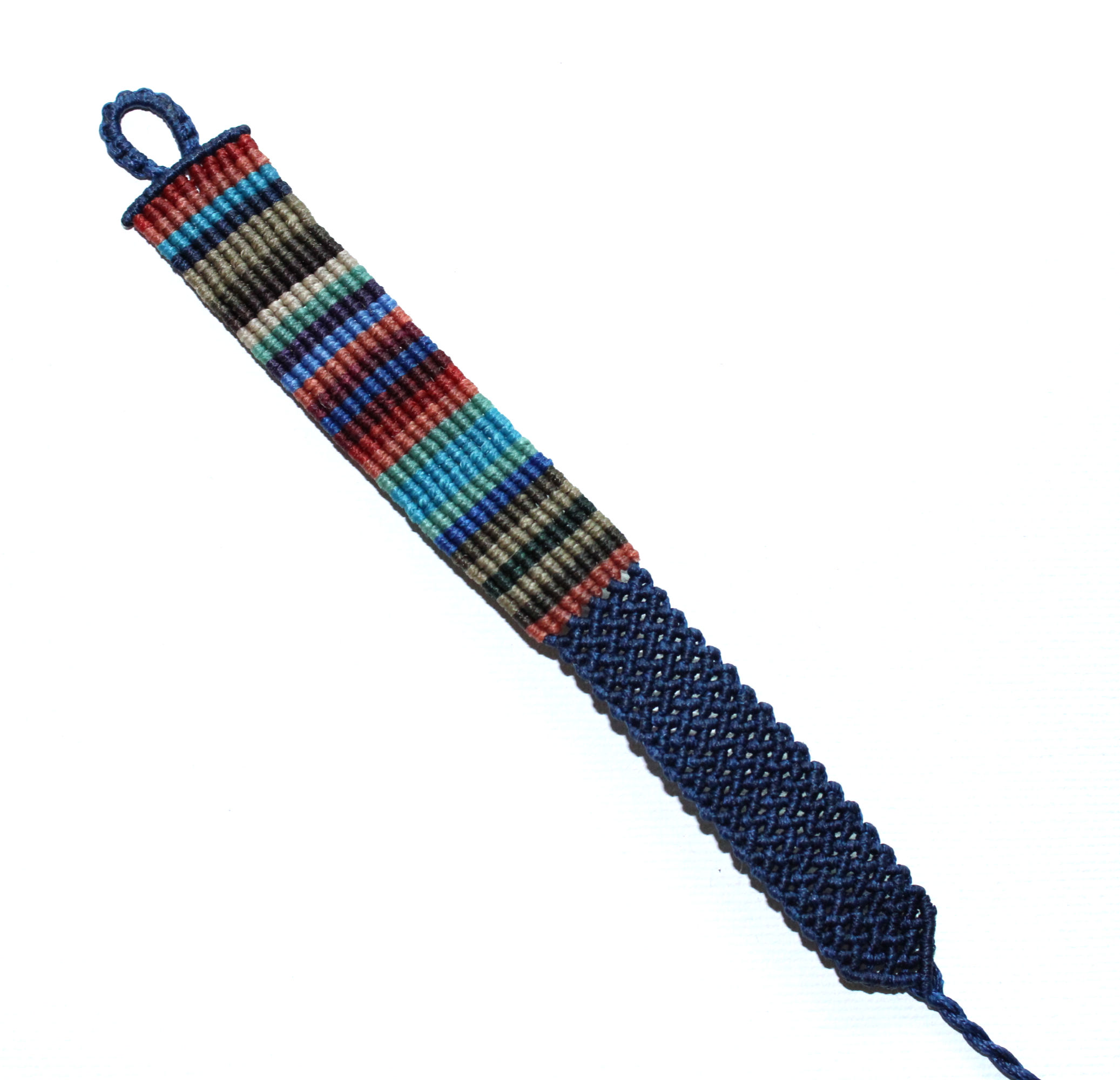 Schöne Boho Makrame Armband -Blaue Farbe