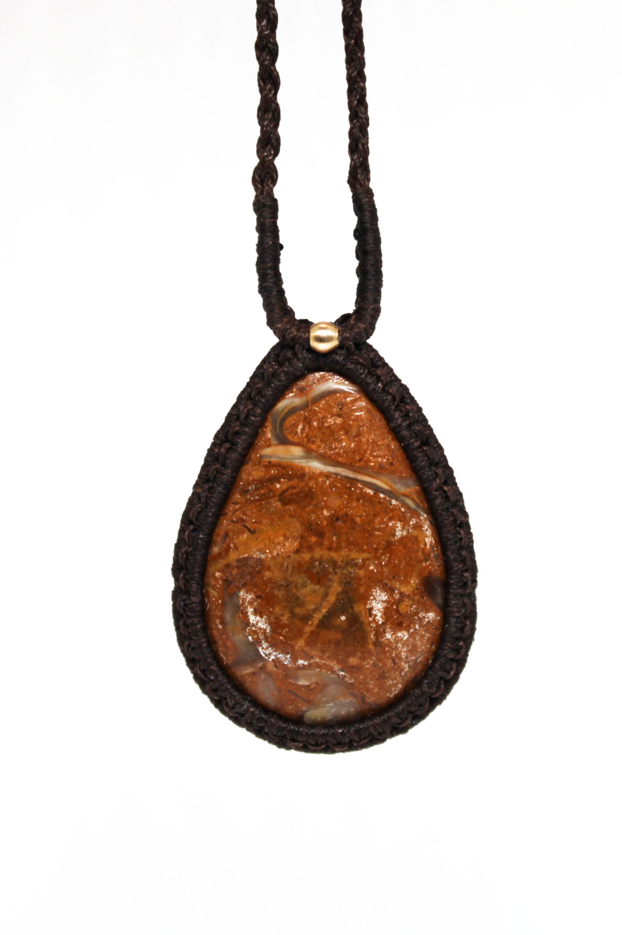 Handgemachte Halskette mit Jaspis Naturstein – Ein einzigartiges Schmuckstück, das die natürliche Schönheit des Jaspis mit se