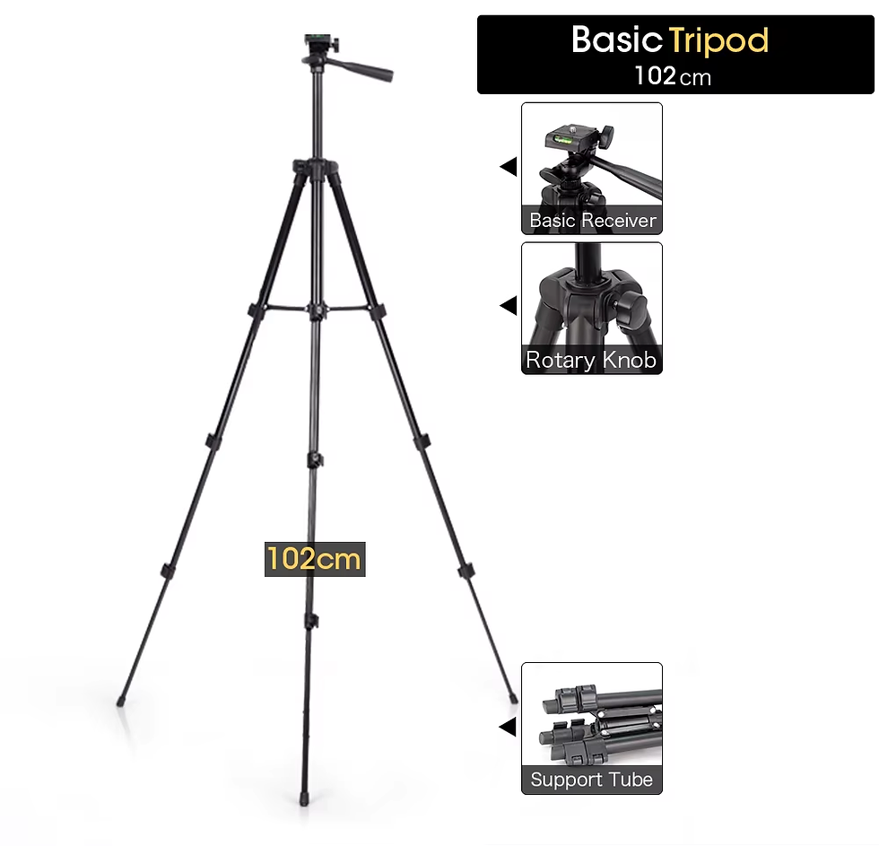 Thumbnail: Ring Light with Tripod Dimmable Selfie LED Photography Light Mobile Holder Stand