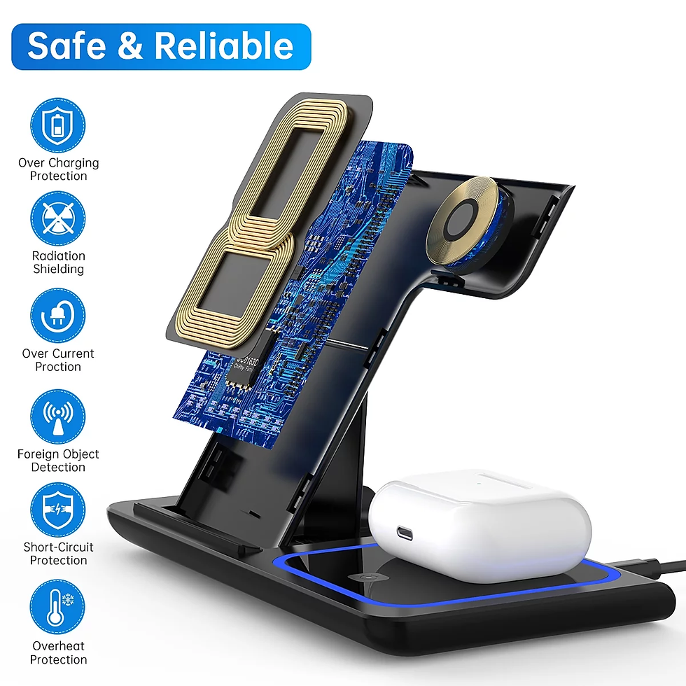 Thumbnail: Wireless Charger, 18W Fast Iphone Charging Station for Iphone 16/15/14/13/12 /11