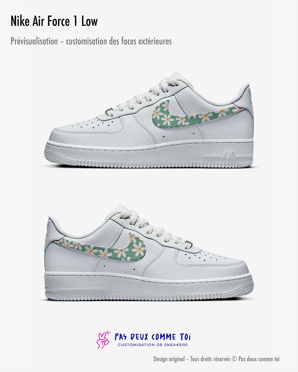 Miniature : Nike Air Force 1 personnalisées « Marguerite »