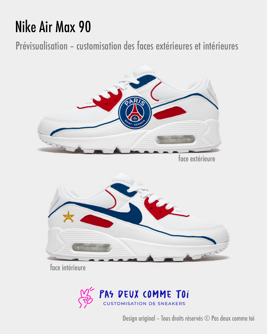 Miniature : Air max 90 personnalisées « PSG »