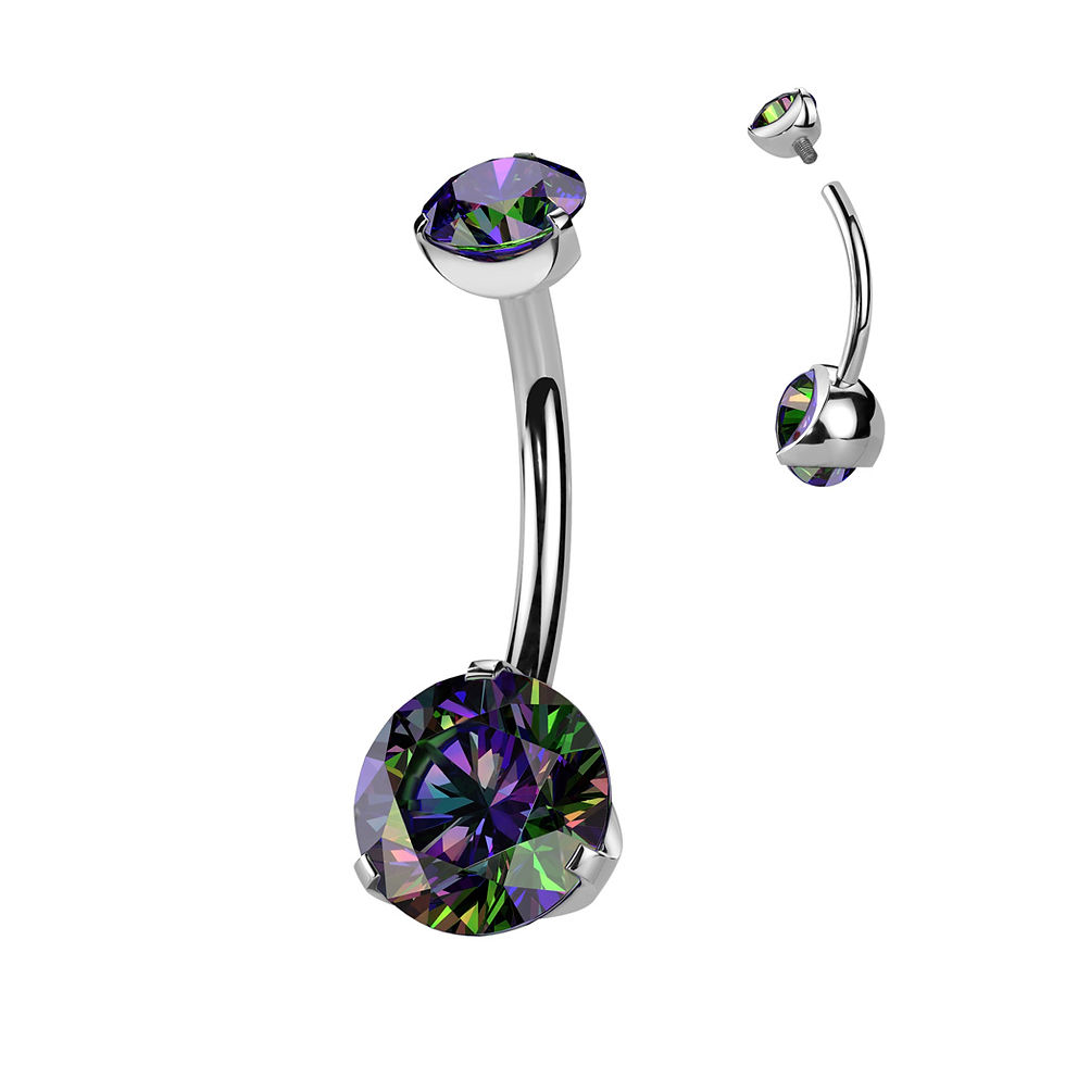 Miniatura: Piercing Ombligo Zircón - Navel - ADR Joyería Corporal