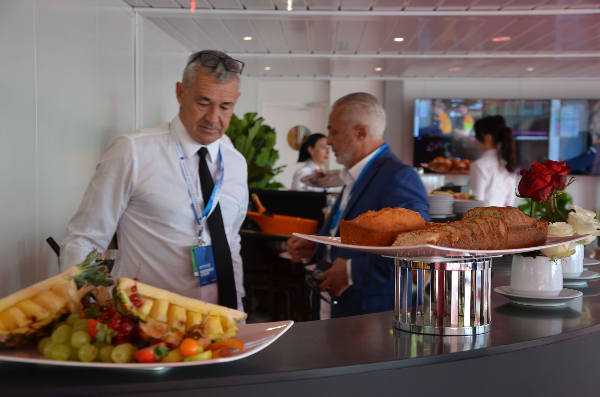 Service sur un stand