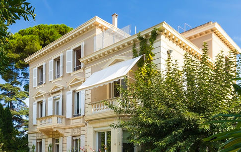 Façade Belle Époque de la Villa Polonia à Cannes