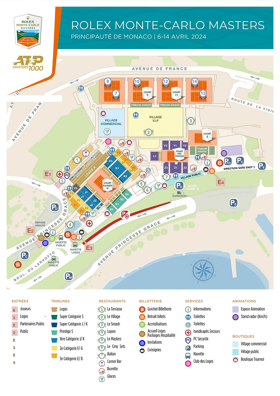Plan Rolex Monte Carlo Masters