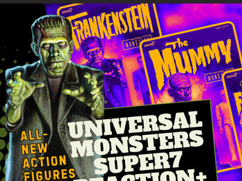 Super7 announces ReAction+ Frankenstein, Bride and Mummy figures