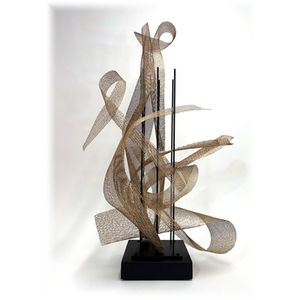 Birds of a Feather, skeletonized flax leaf sculpture by Theresa Clower
