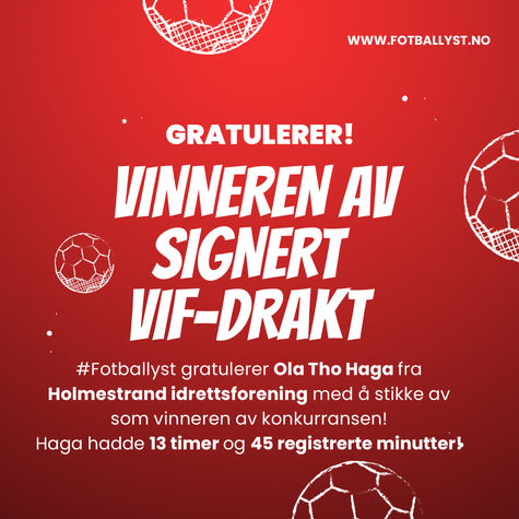 Gratulerer til Ola Tho Haga fra Holmestrand idrettsforening, vinneren av uke 31-konkurransen!