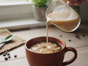 Simple All Natural Coffee Creamer Recipe with Vanilla and Hazelnut Variations