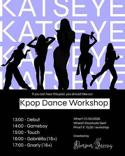 KATSEYE Kpop dance workshop in Gent Belgium. By Drama Queens teacher Cassandra