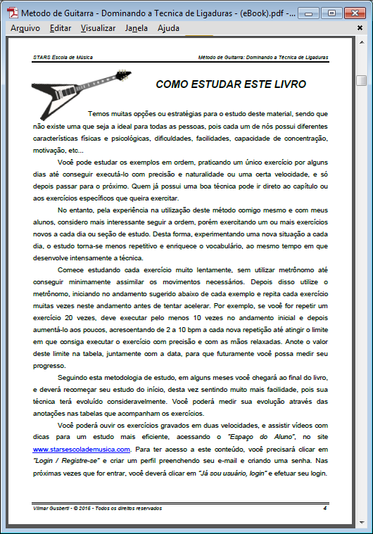 Miniatura: apostila e-book metodo de guitarra dominando a tecnica de ligaduras