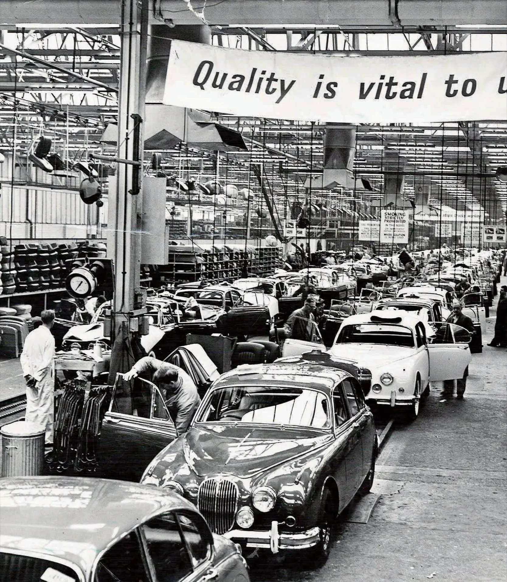 Sir Williams Lyon presenting Jaguar E-Type at Geneva 