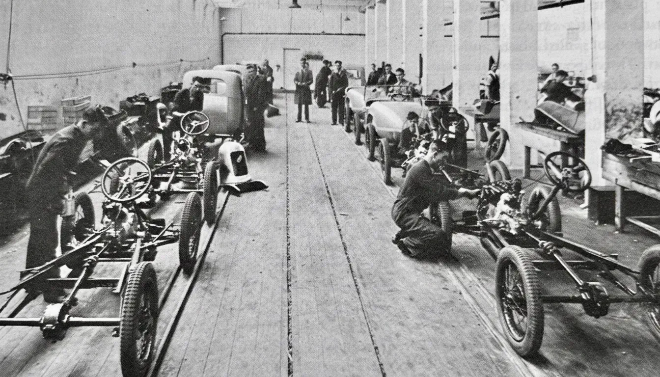 Sir Williams Lyon presenting Jaguar E-Type at Geneva 