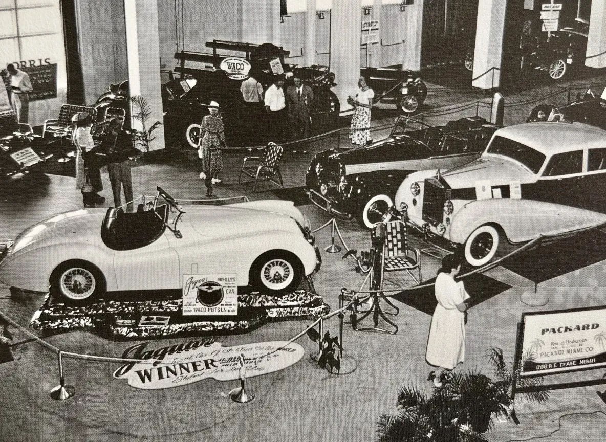 Sir and Lady Lyons, Jaguar SS1 and XJ12
