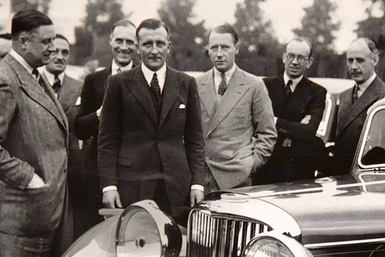 Sir and Lady Lyons, Jaguar SS1 and XJ12