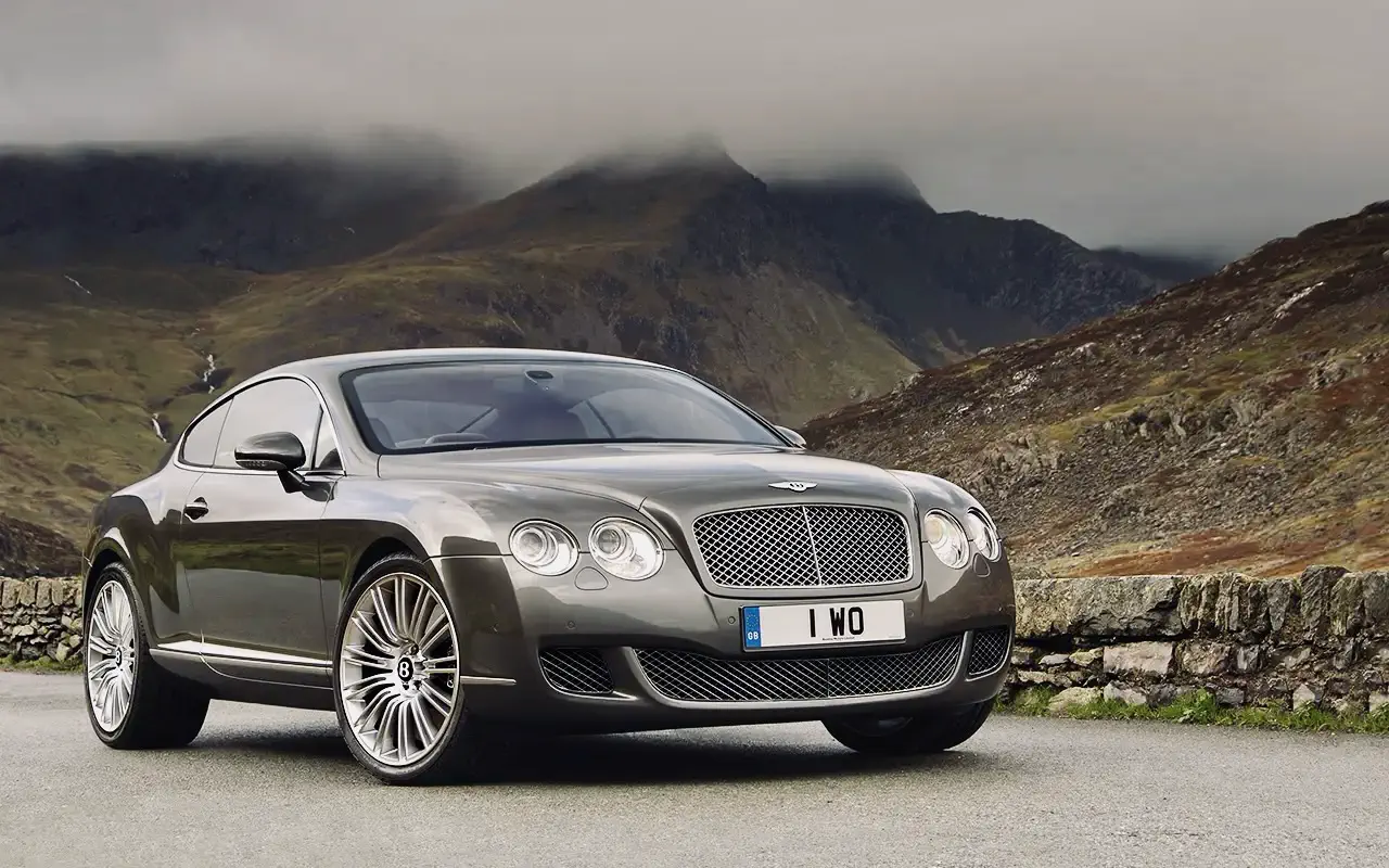 Bentleys outside Crewe factory