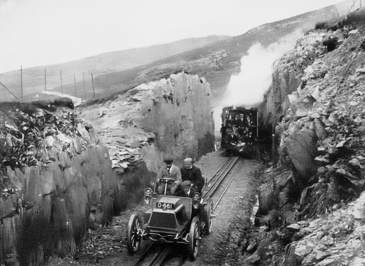 Ariel 15, on the way up Mount Snowdon