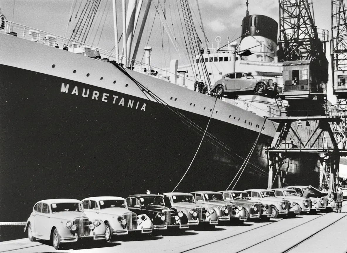 Sir Williams Lyon presenting Jaguar E-Type at Geneva 