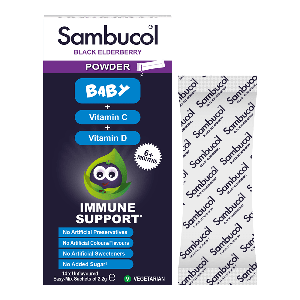 Sambucol Baby Vitamin C + D Powder  – 14 Sachets