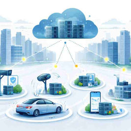 Edge computing architecture illustrating local data processing alongside centralized data centers