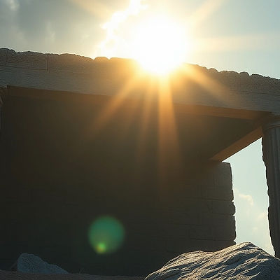cool morning, empty tomb, hope in the sky, think resurrection, stone rolled away.jpg