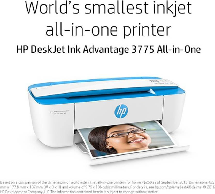 Thumbnail: HP DeskJet Ink Advantage 3775 Multi-function Wireless Printer