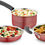 Thumbnail: Ideale Cookware Set Texture Red-3pcs Induction Bottom Cookware Set