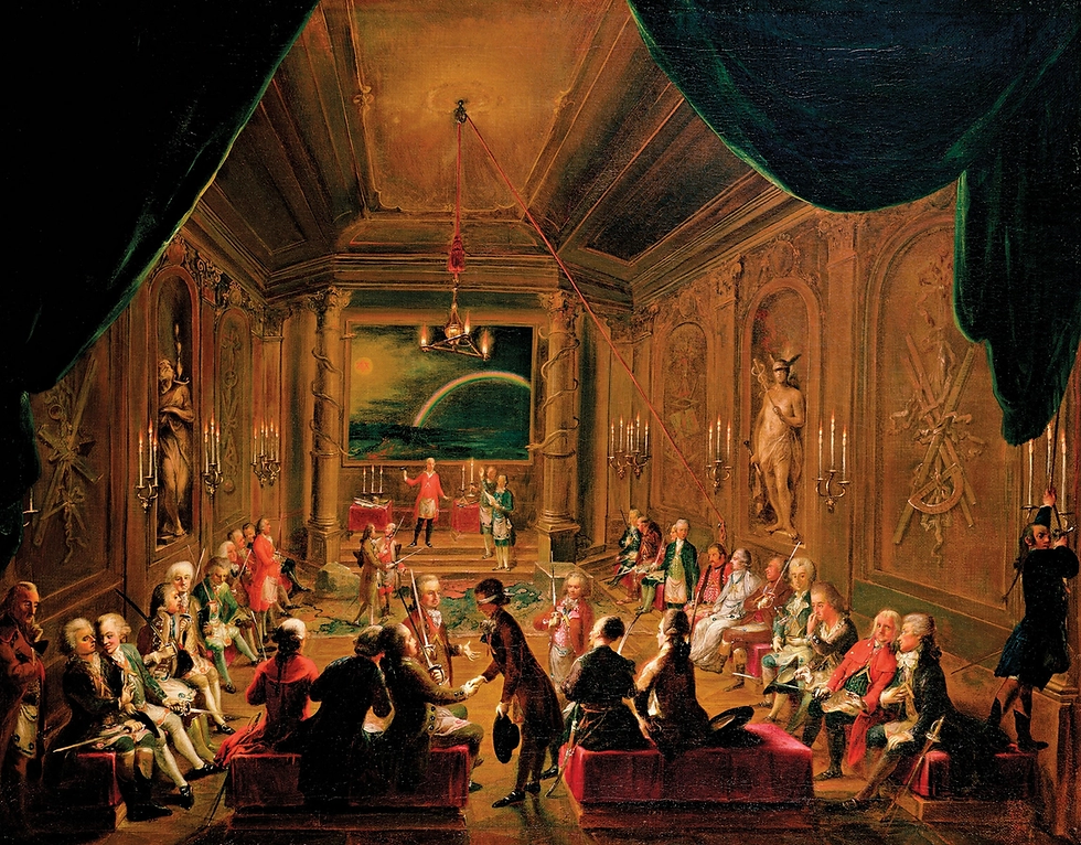 Initiation dans une loge maçonnique viennoise en 1784. PHOTOGRAPHIE DE Unterberger, Ignaz (1748-1797), Wien Museum Karlsplatz, Vienna, Austria, Bridgeman Images