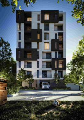 Exterior render of Arabkir 19 residential building in Yerevan by Archicon