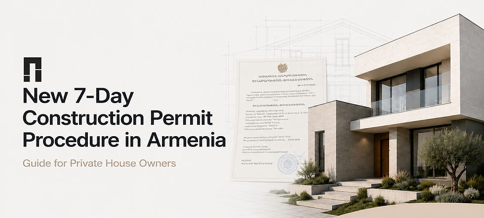 New 7-day construction permit procedure in Armenia for private house owners