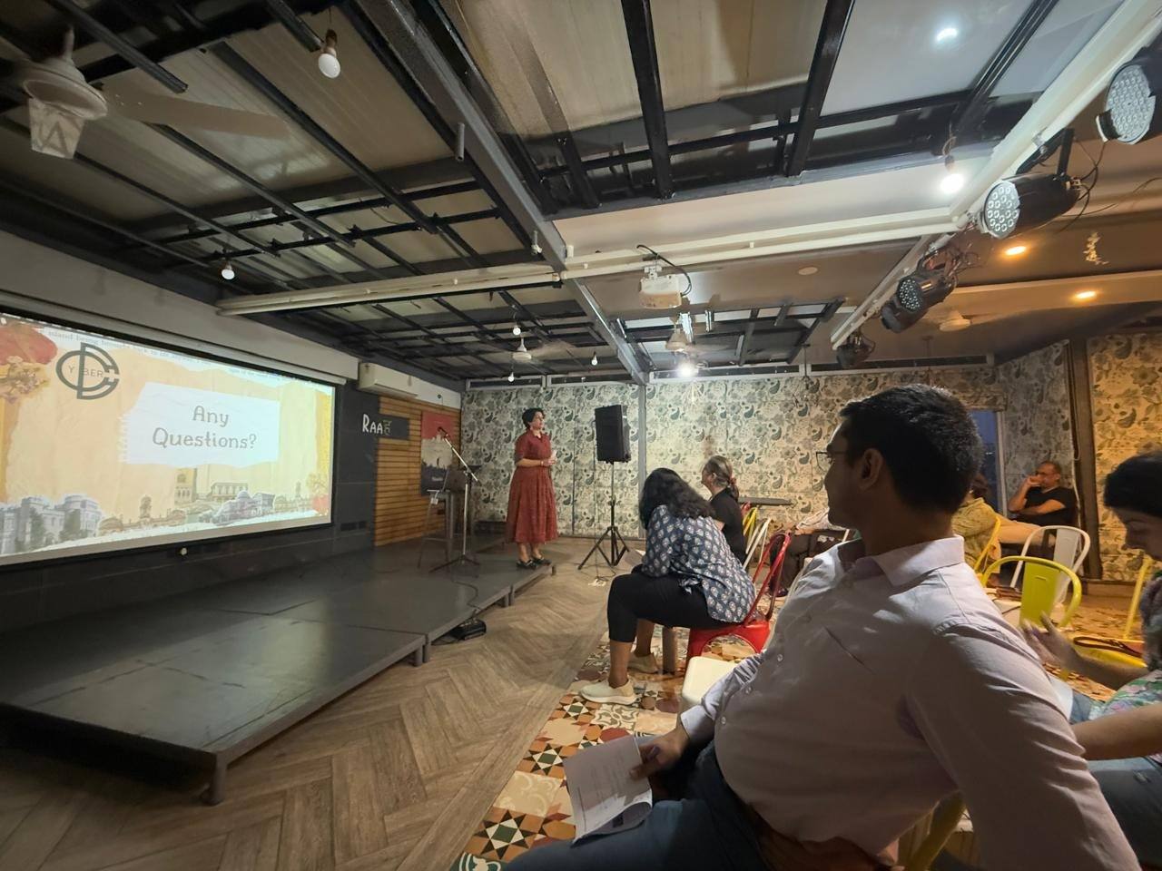 La sala en RAAH, Pune, durante la ronda de preguntas