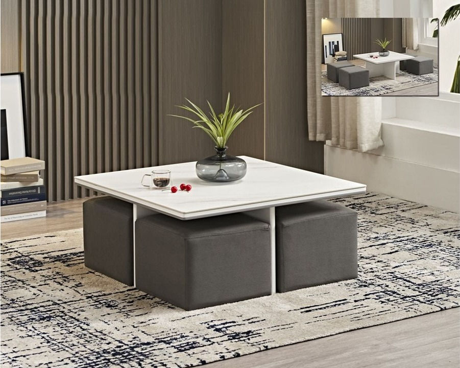 Thumbnail: Xander Coffee Table With Stools