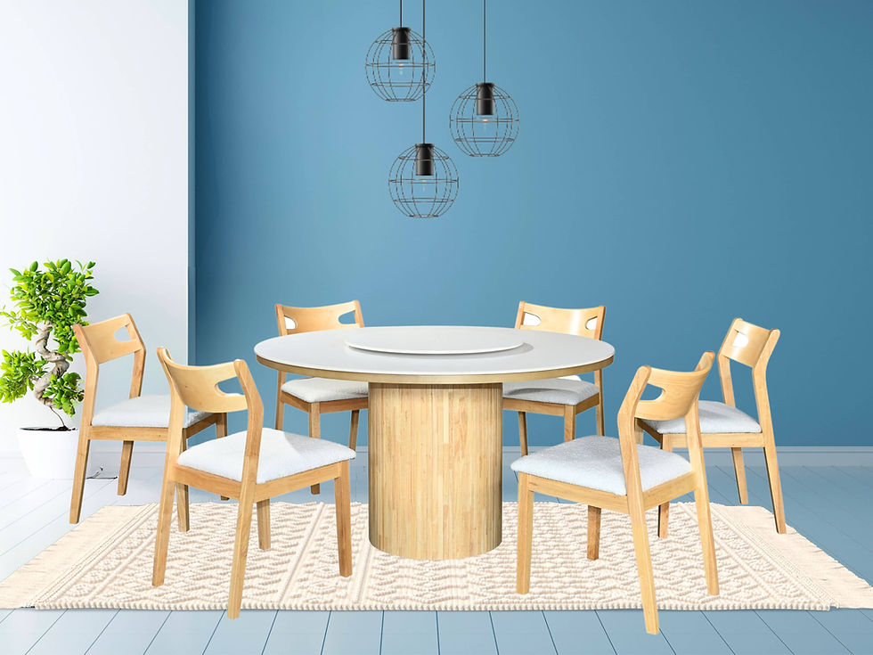 Thumbnail: Motion Round Sintered Stone Dining Set