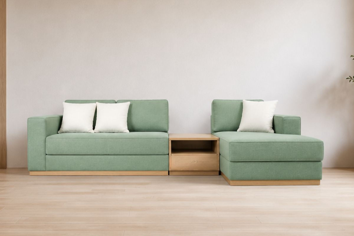 Kasantha L-Shape Sofa With Storage Table