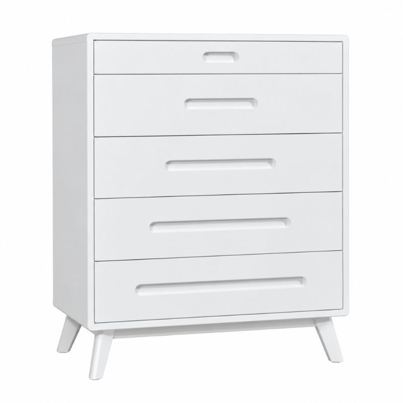 White U1070 Chest of Drawers with Jewellery Organizer and five drawers