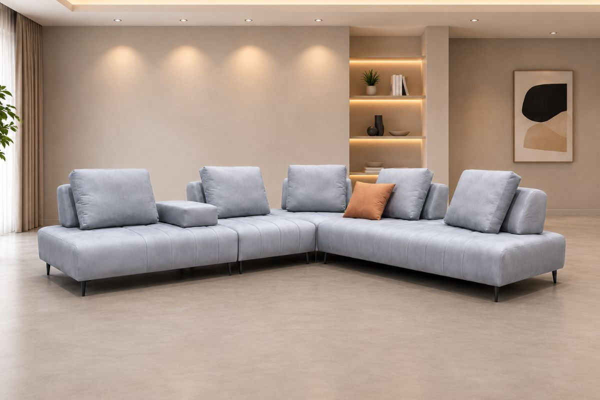 Sway Modular Sectional Sofa With Flexible Weighted Backrests