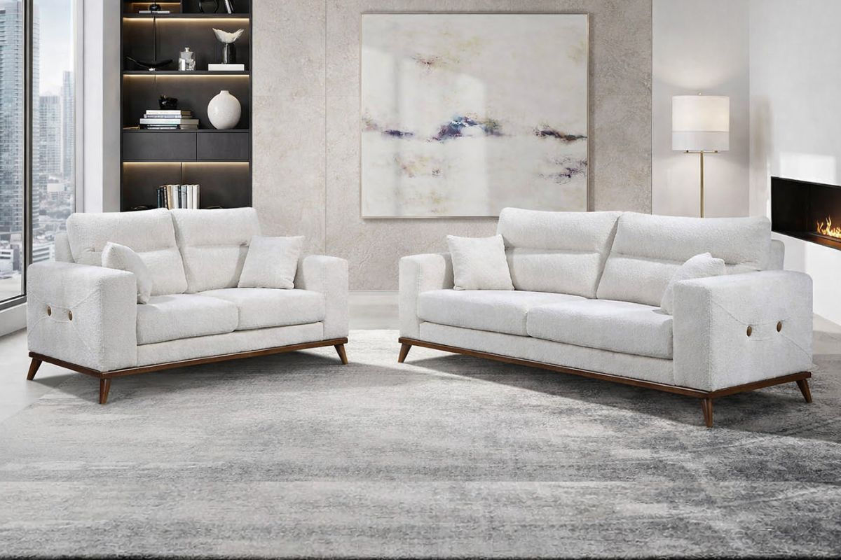 Melora Fluffy Sofa Set