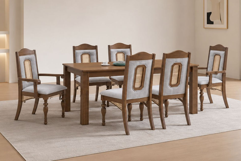 Ashford Classic Solid Wood Dining Table Set with solid wood table and matching chairs.