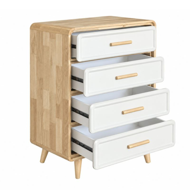 Gioni Chest of Drawers in natural with four open drawers